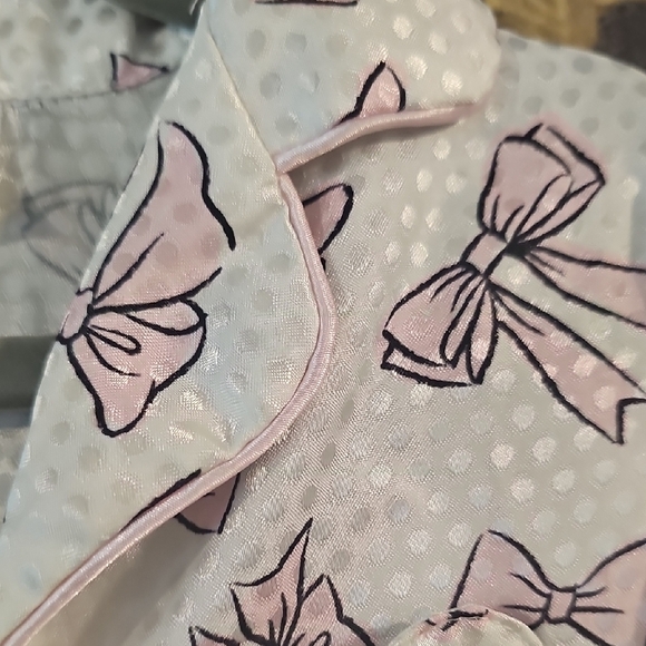 btween Butterfly Print Kids Pajama Set - Pink and White - Picture 5 of 5